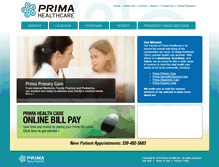 Tablet Screenshot of primahealthcare.com